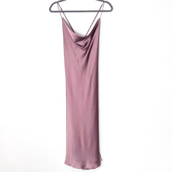 Show Me Your MuMu Dresses & Skirts - Show Me Your Mumu Purple Slip Dress Size S Cowl Neck Minimalist Romantic